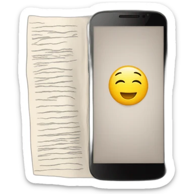 contract in smartphone sticker