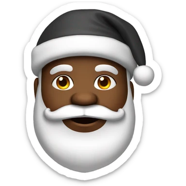 fat african american santa  sticker