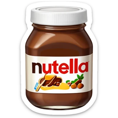 nutella jar emoji, simple and recognizable sticker