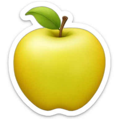 yellow apple sticker