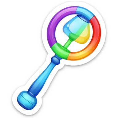 Rattle – colorful sticker