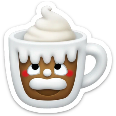 Weihnachtstasse mit Schneeflocken  sticker