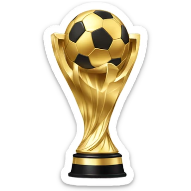 world cup trophy cartoon sticker