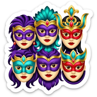 Masquerade Characters sticker