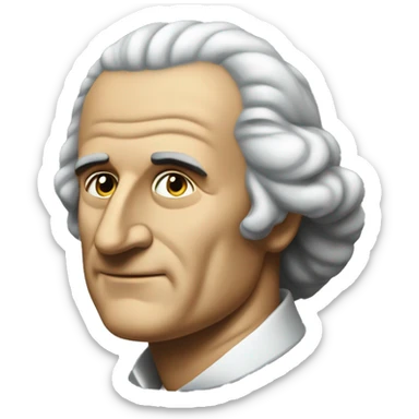 jean-jacques rousseau, philosopher sticker