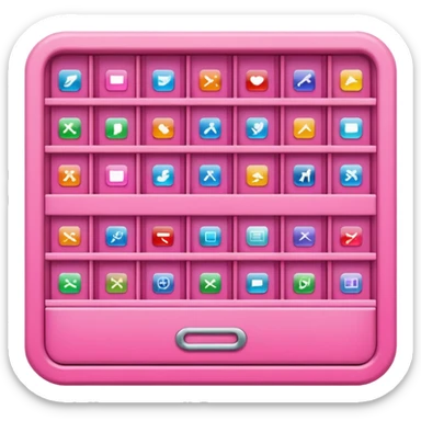 pink app drawer  sticker