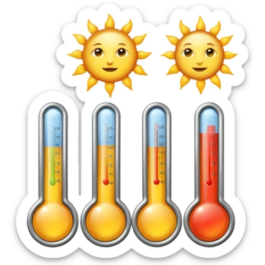 high-temperature thermometers and the sun sticker