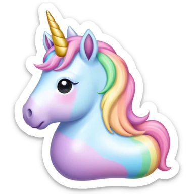 Rainbow pastel unicorn poop sticker