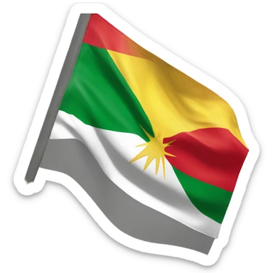Kurdistan fahne mit sonne in der mitte sticker