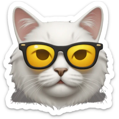 Cat with sunglasses sticker