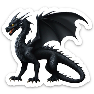 Black dragon sticker