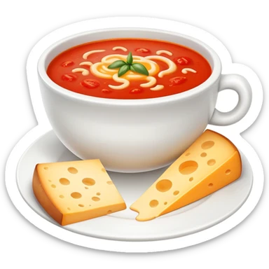 Cheese and tomato soup sticker