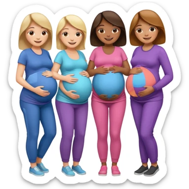 a group of Pregnant women  sticker