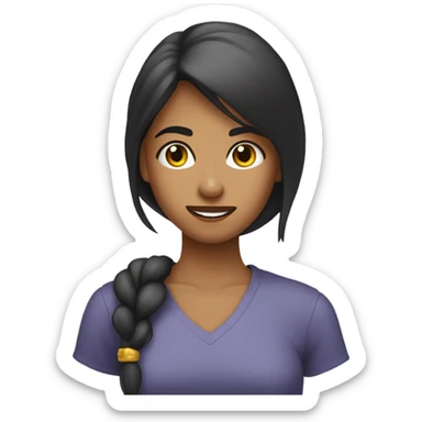 Una chica mordiendo su dedo coquetamente  sticker