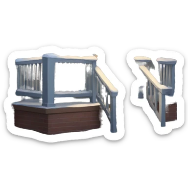 Cold winter porch  sticker