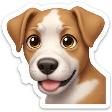 Blushing face with puppy eyes sticker