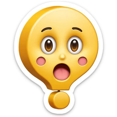 question mark with a surprised face emoji sticker