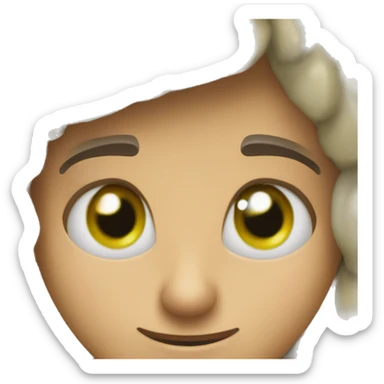 Emoji con pepino en los ojos sticker