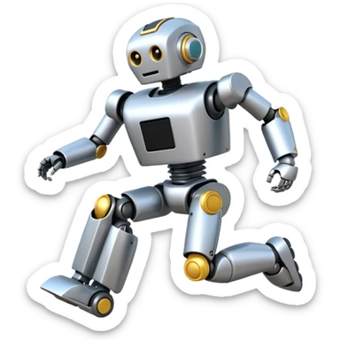 robot running right sticker