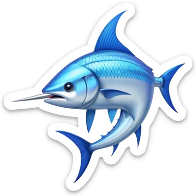 marlin fish spear snout sticker