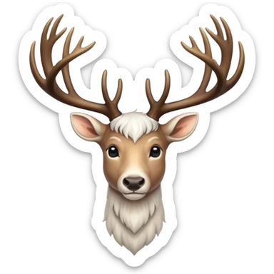 White stag  sticker