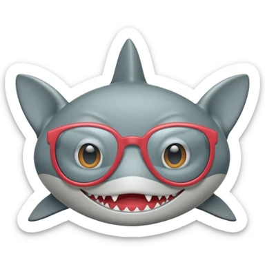 Tiburón con lentes sticker