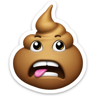 Poop emoji with the letting “mdzgreni” above it sticker