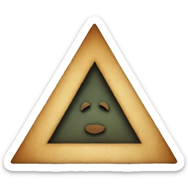 circle with a triangle inside with a triple tau cross inside sticker