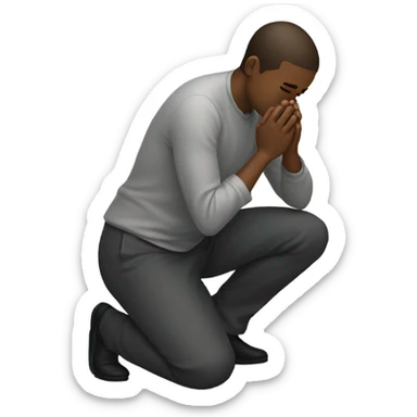Kneeling down person  sticker