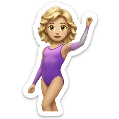 Gymnaste qui fait le grand écart de dos  sticker