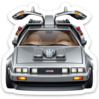 DeLorean time machine car sticker