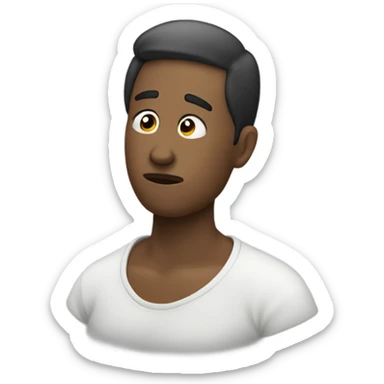 someone sighing and throwing out air sticker