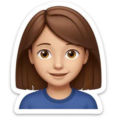 Daria whit brown hair and brown eyes a 7 y.o kid sticker
