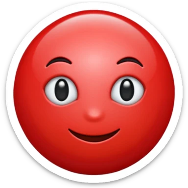 Red mon emoji sticker