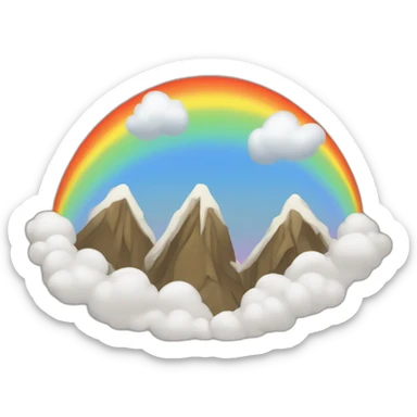 Montagne arc-en-ciel sticker