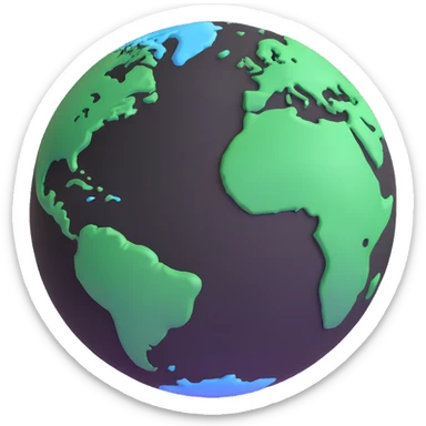 earth globe sticker