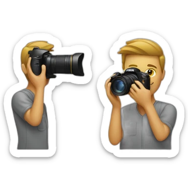 Photographer taking a photo sticker