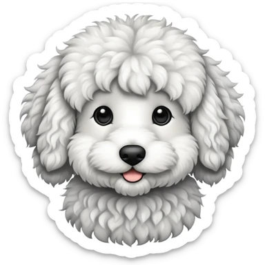 black and white bernadoodle sticker