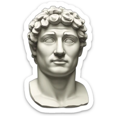 Roman Caesar statue with olive crown sticker