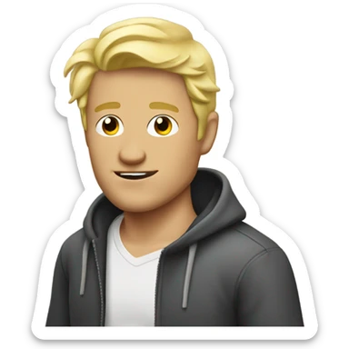 Alcoholic blonde guy sticker