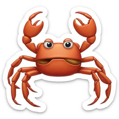Crab no face smoking cigarettes sticker