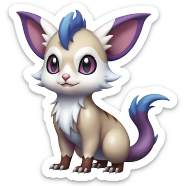 ShinyFurret-Absol-Noibat-Noivern-Hybrid (Full body) sticker