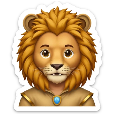 man in lion  costume  sticker