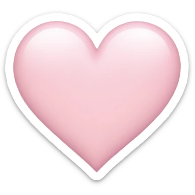 Light pink heart  sticker