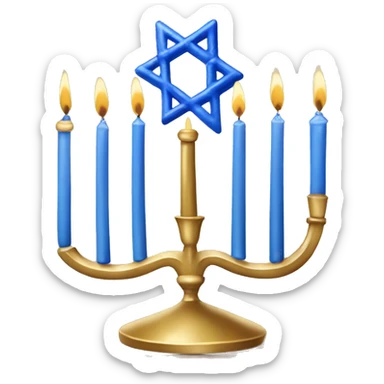 Jewish Hanukkah holiday sticker