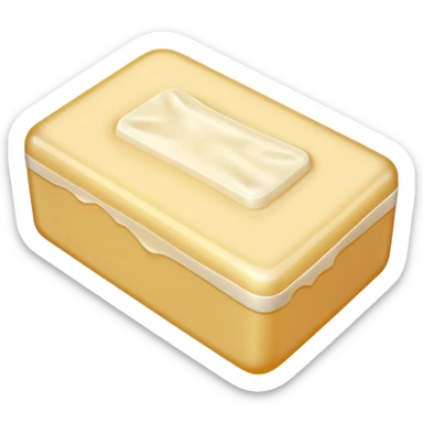 Bar of soap with bite marks. sticker