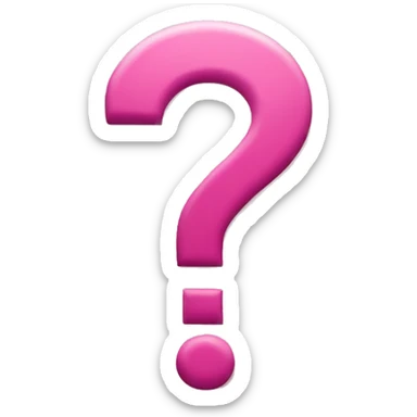 Pink question mark  sticker