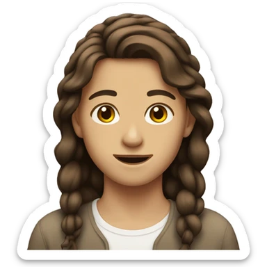 young 15 year old jewish with brown hair sticker