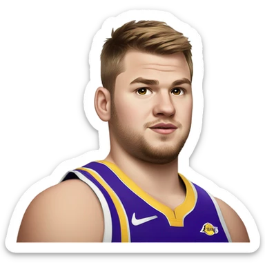 A really fat Luka doncic Lakers  sticker