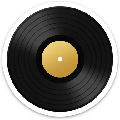 Vinyl record emoji, or a player sticker